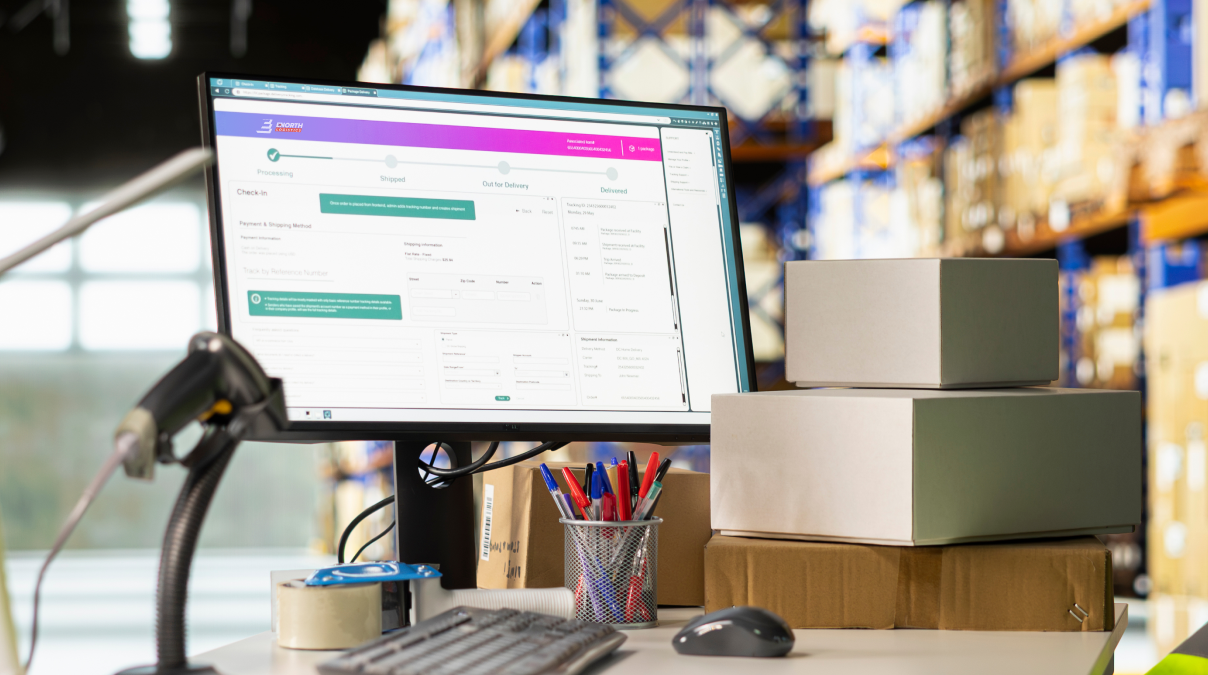 Warehouse inventory management team monitoring stock levels and coordinating efficient supply chain operations